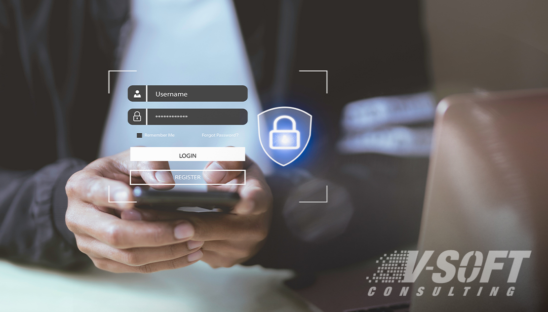 Man on phone completing 2 step authentication. Cybersecurity must haves for business