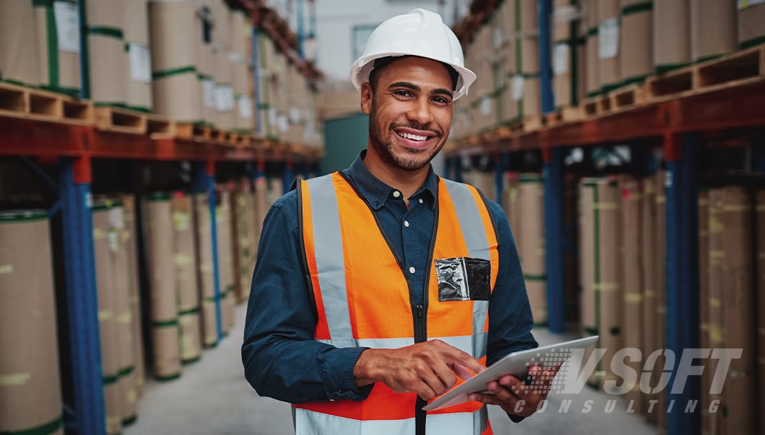 Factory manager in AI-enabled warehouse