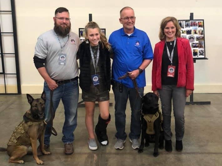 Justin Troxell, Veteran with service dog at Dogs Helping Heroes