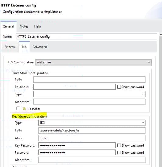 MuleSoft HTTP Listener Config