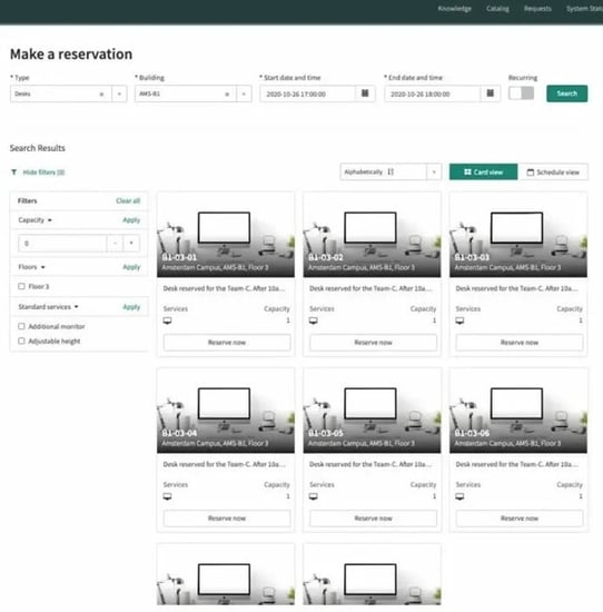 ServiceNow WSD Reservation Management Feature