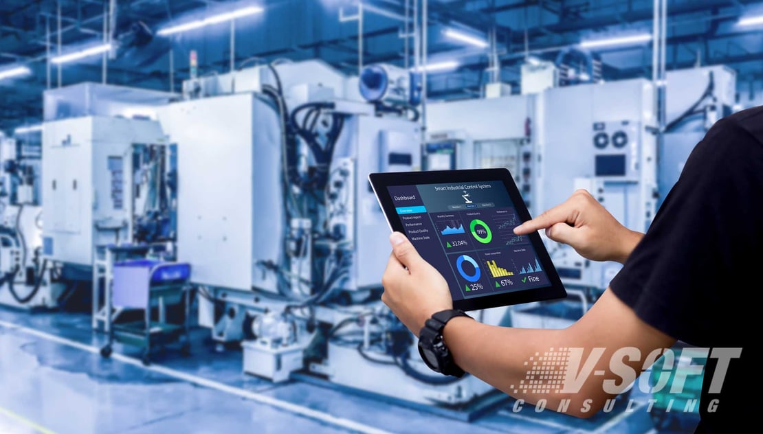 A person is doing Hardware Assets Management through his tablet device