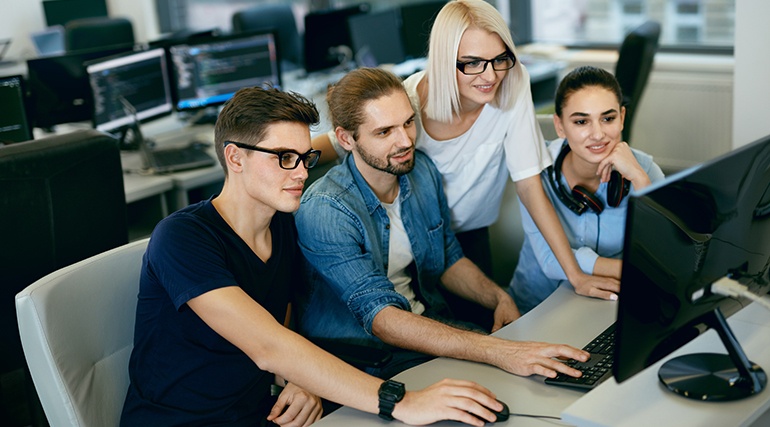 IT Team Working  on Automating IT Service Requests