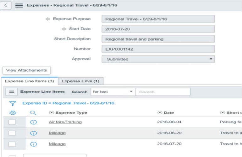 Receipt tracking in expense management web portal