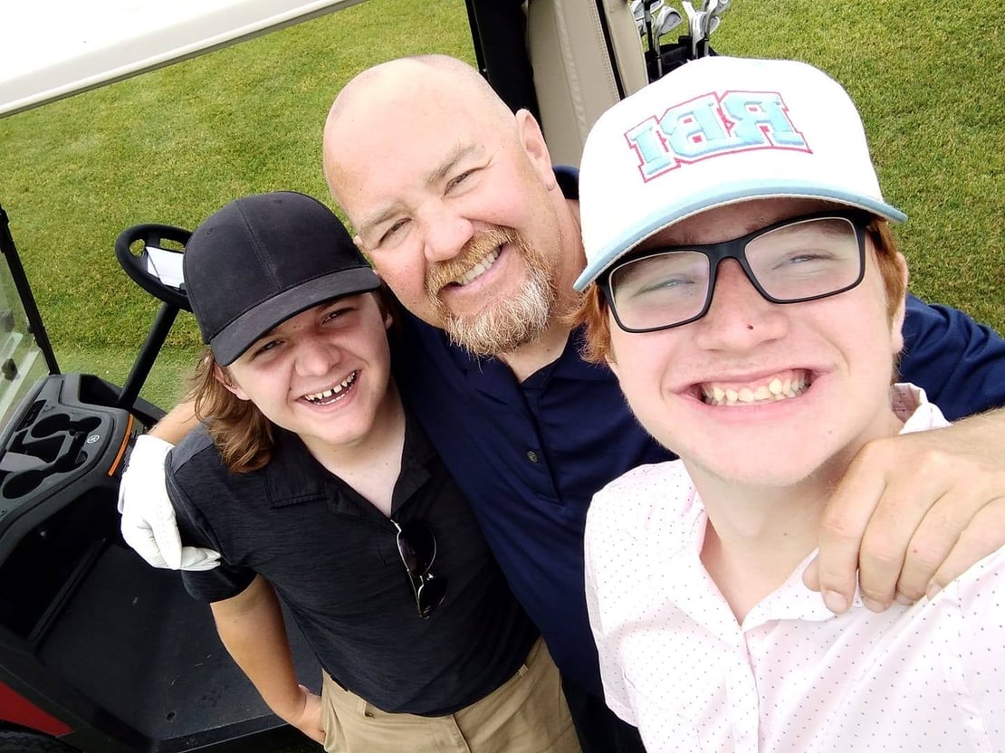 Mike Crotty, Senior Recruiter for V-Soft Consulting in Chicago with his two sons