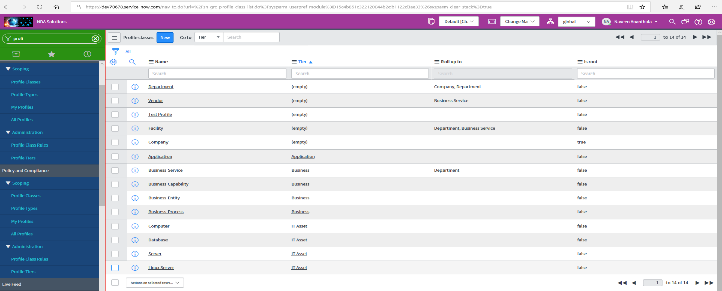 Admin View of Policy and Compliance in ServiceNow GRC