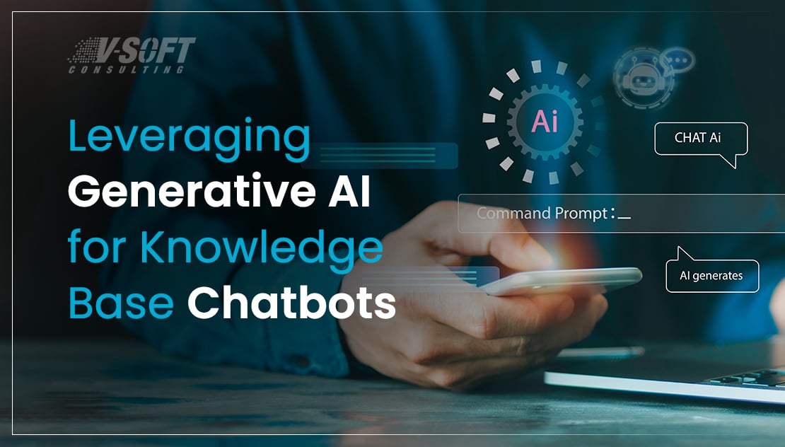 Generative AI powered Knowledge Base Chatbots Illustration