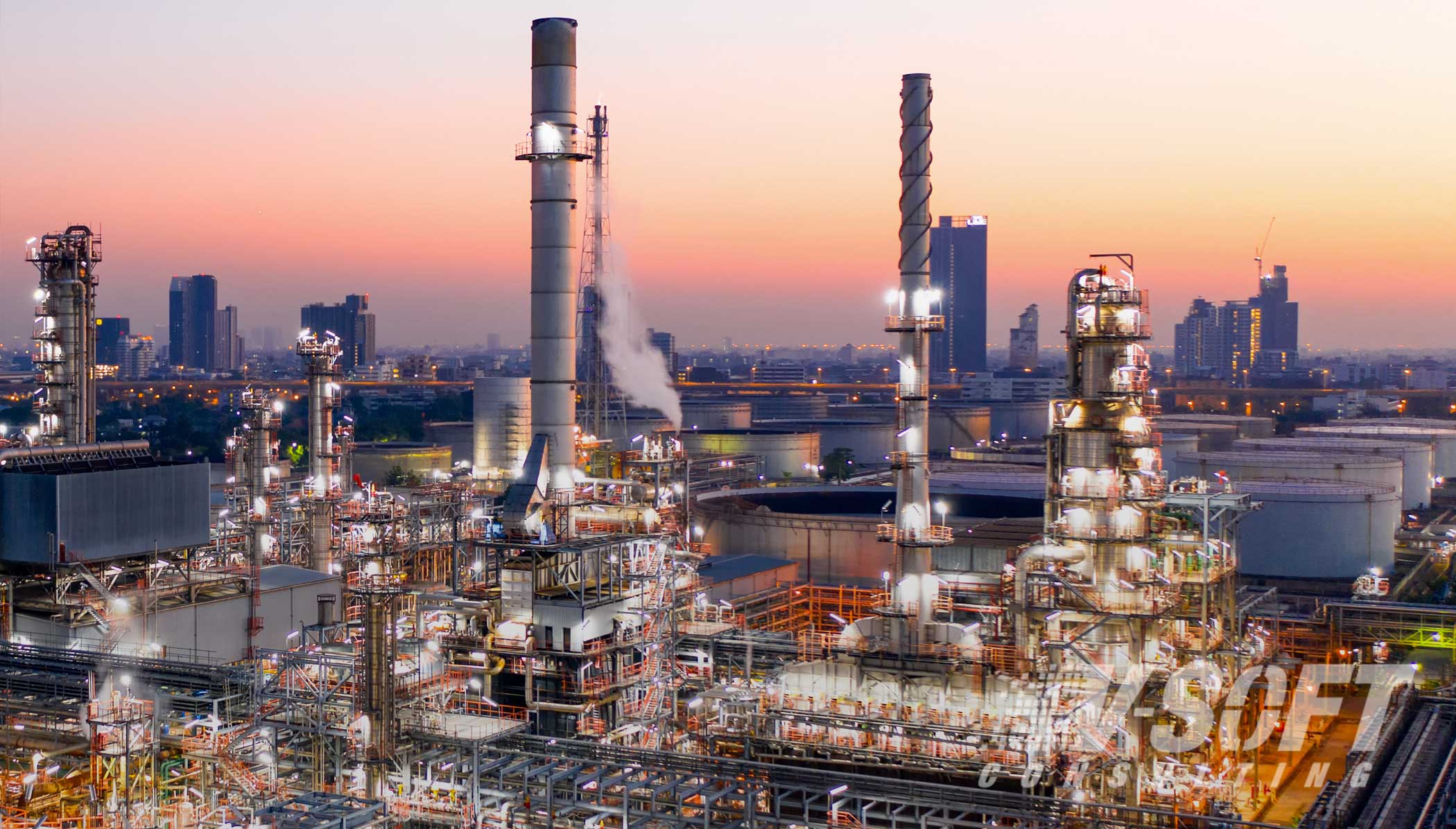 Oil and Gas Refinery Worker with updated AI technology
